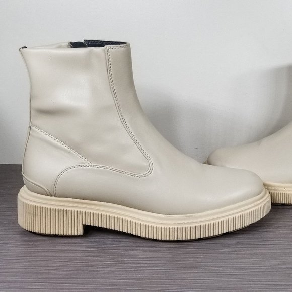 Franco Sarto Jinta Platform Boot, Off White (Chiffon), Womens Size 7.5 M / 37.5 - Picture 7 of 10